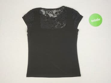 czarne t shirty damskie w serek: T-shirt damski, rozmiar M — 3