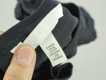 czarne bluzki z krótkim rękawem allegro: H&M, Bluzka damska, rozmiar XS — 4