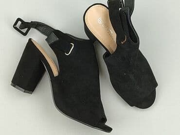 kapcie z piętą: Sandals for women, size 37 — 1