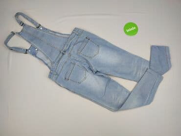 patchworkowe jeansy: Denim Co, Ogrodniczki damskie, S — 3