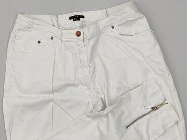 spodnie woskowane białe: H&M, Spodnie materiałowe damskie, rozmiar M — 1