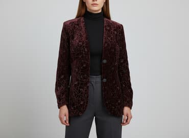 bluzka damska welurowa: Marynarka damska, rozmiar M — 5