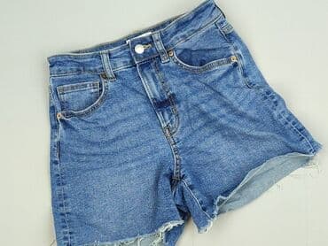 jeansy z asymetrycznym zapieciem: H&M, Szorty damskie, rozmiar S — 1