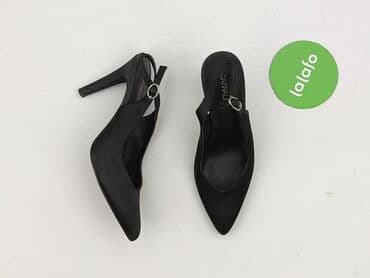 ccc srebrne sandały na obcasie: Półbuty damskie, rozmiar 40 — 2