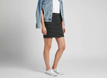 legginsy w prążki hm: H&M, Spódnica damska, rozmiar M — 6