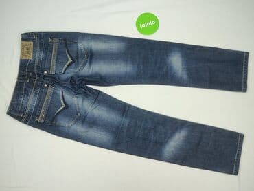 recznie malowane koszulki: Denim, Jeansy dla mężczyzn, S — 3