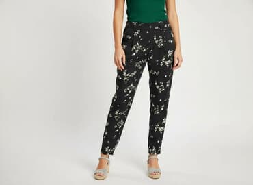 spodnie serduszka by o la la czarne: BODY FLIRT, Spodnie materiałowe damskie, rozmiar L — 6