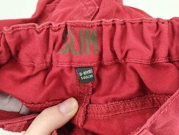 spodnie czerwone w kratke: Jeans, DenimCo, 10 years, 134/140, condition - Very good — 4