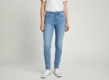 jasne jeansy rurki damskie: Jeansy damskie, rozmiar S — 5