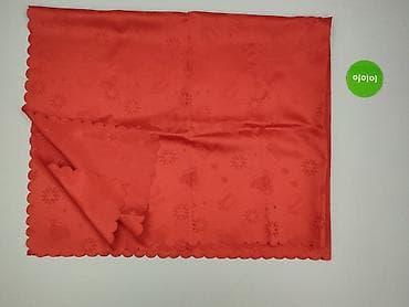 Home Decor: PL - Tablecloth 128 x 156, color - Red, condition - Very good — 3