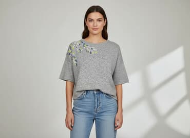 skarpeta świąteczna szara: H&M, Sweter damski, rozmiar XS — 7