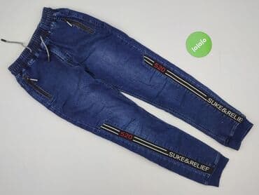 adidas rozpinane spodnie: Spodnie jeansowe, 13 lat, 158, stan - Bardzo dobry — 2