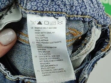 джинсова куртка: Denim pants, H&M, 6-9 months, condition - Good — 5