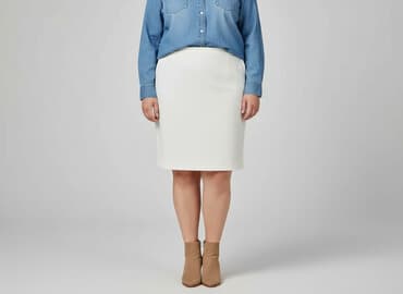 spódnice prosta do kolan: Spódnica damska, rozmiar 4XL — 1