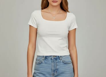 biale legginsy sinsay: Sinsay, Top damski, rozmiar L — 6