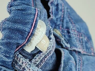 jeansy z polarem: Spodnie jeansowe, 6-9 miesięcy, stan - Bardzo dobry — 4