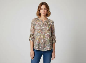 koszula niebieska hm: H&M L.O.G.G., Bluzka damska, rozmiar M — 7