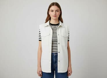 kurtka koszulowa c a: H&M, Women`s waistcoat, size XS — 1