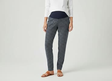 czarne legginsy ciążowe: H&M Mama, Spodnie materiałowe damskie, rozmiar L — 1