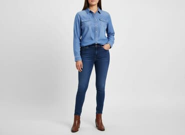 koszula niebieska hm: Koszula damska, rozmiar 2XL — 9