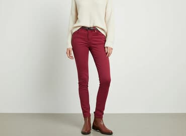 brązowe spodnie woskowane stradivarius: Stradivarius, Jeansy damskie, rozmiar S — 1