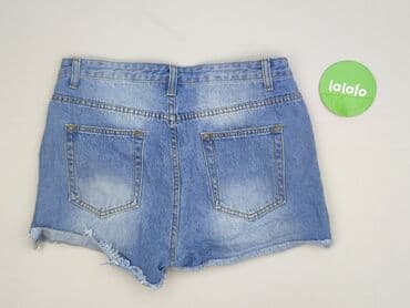 krótkie jeansowe spodenki z wysokim stanem podarte: Boohoo, Szorty damskie, rozmiar XL — 3