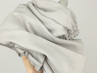 szare szerokie jeansy: Spodnie materiałowe damskie, rozmiar M — 5