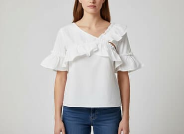 koszula biała stradivarius: Stradivarius, Women's blouse, size L — 1