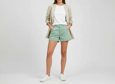 białe spodenki damskie sinsay: Szorty damskie, rozmiar S — 7