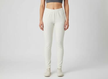 kremowe legginsy damskie: Legginsy Sportowe damskie, rozmiar M — 7