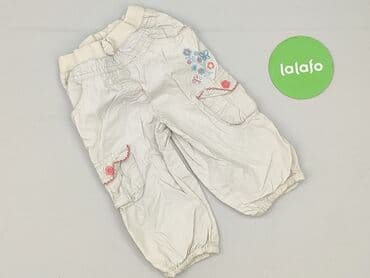 ubranka dla niemowląt c a: Baby material trousers, 9-12 months, 74-80 cm, St. Bernard, condition - Very good — 2