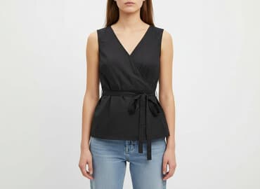 czarne bluzki dekolt v: Bluzka damska, rozmiar S — 5