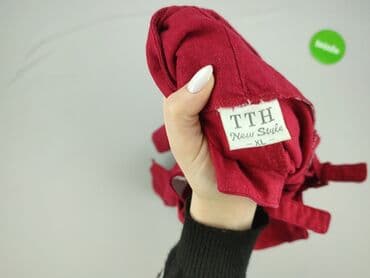 szeroki czerwony pasek do sukienki: Ogrodniczki damskie, XL — 5