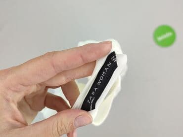 biała bluzka z krótkim rękawem zara: Zara, Bluzka damska, rozmiar M — 5