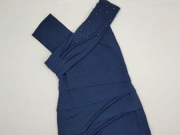 eleganckie sukienki na wesele granat różm 48: Sukienka damska, rozmiar M — 5