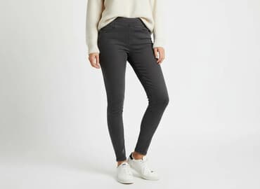 grey jeans: Leggings, Jeansy damskie, rozmiar S — 7