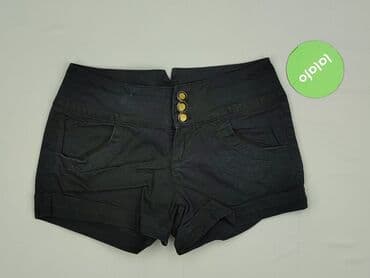 krótkie spodenki z wysokim stanem czarne: PULL&BEAR, Szorty damskie, rozmiar S — 3