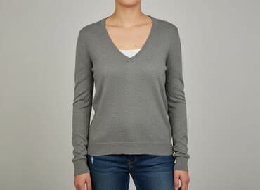 sweter piórkowy na drutach: Bluzka damska, rozmiar L — 1