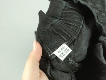 jeans baggy paperbag: Material trousers for women, size S — 4