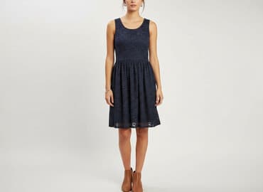 sukienki karmelowa na wesele: CAMAIEU, Sukienka damska, rozmiar S — 6