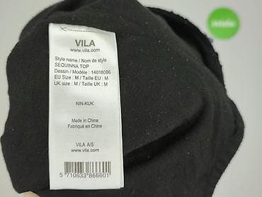 bluzki basic czarne: Vila, Top damski, rozmiar M — 4