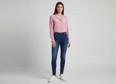 koszula satynowa rozowa: Koszula damska, rozmiar M — 5