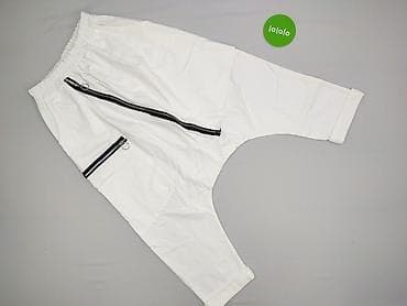 dresy hip hop: Białe damskie spodnie typu harem/jogger New Style - Fason: luźne, z — 2