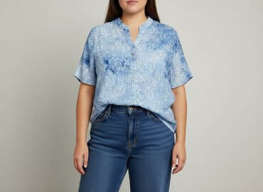 chabrowa bluzki plus size: Bluzka damska, rozmiar 2XL — 1