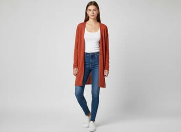 czerwony sweter h m: Divided, Kardigan damski, rozmiar XS — 6