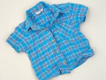 kurtki zimowe guess: Shirt 1.5-2 years, condition - Very good, pattern - Cell, color - Blue — 1