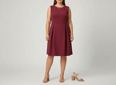 bordowa długa sukienki: Sukienka damska, rozmiar 2XL — 7