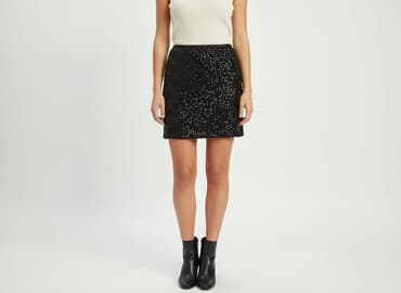 satynowe spódnice z rozcięciem: Women`s skirt, size S — 1