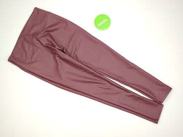 legginsy woskowane z wysokim stanem: Legginsy Ze skóry ekologicznej damskie, rozmiar 2XL — 2