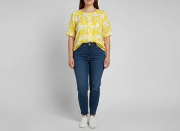 żółte bluzki z krótkim rękawem: M&S Collection, Bluzka damska, rozmiar 3XL — 6